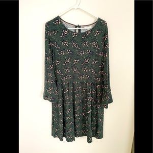 Boden Green Floral Dress